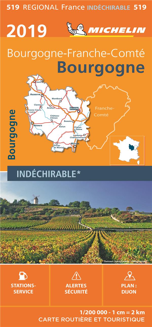 CARTE REGIONALE BOURGOGNE 2019