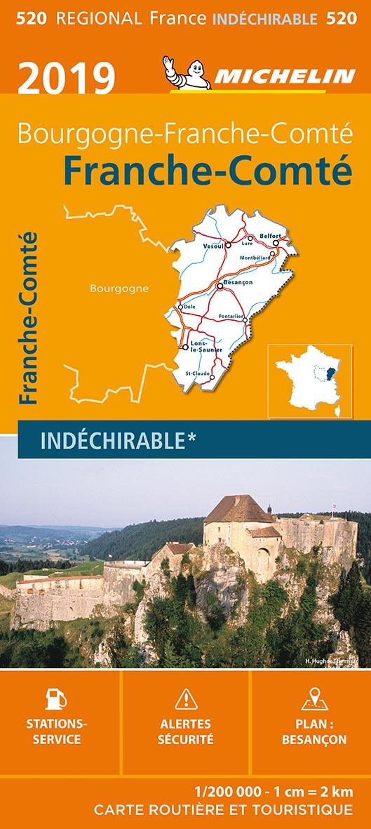 CARTE REGIONALE FRANCE - T7070 - CARTE REGIONALE 520 FRANCHE COMTE 2019