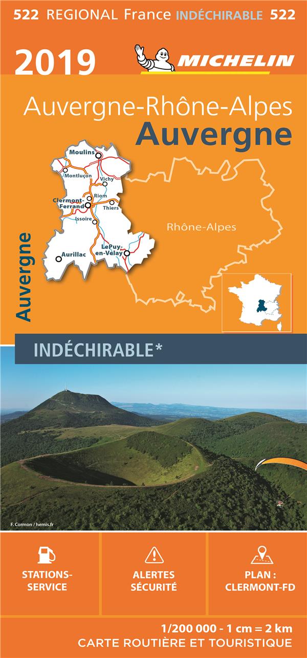 CARTE REGIONALE AUVERGNE 2019