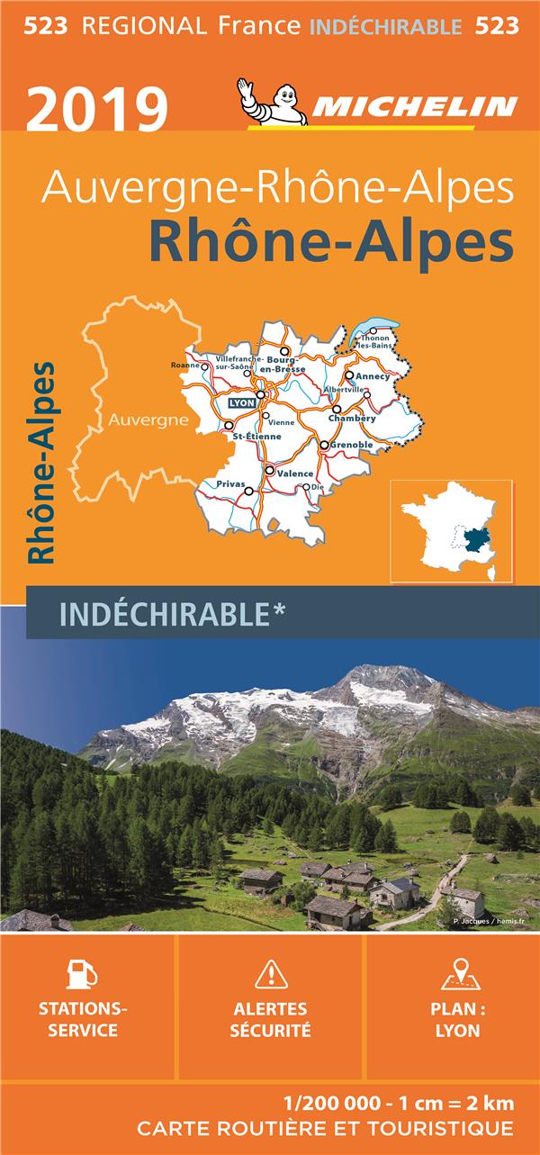 CARTE REGIONALE RHONE-ALPES 2019