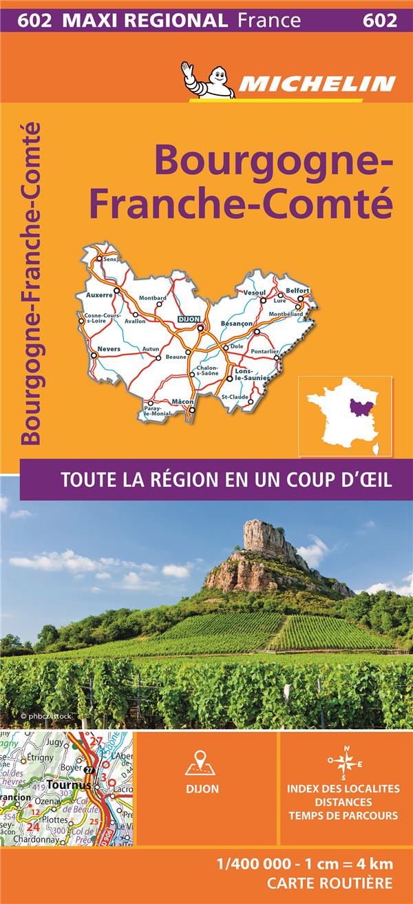 CARTE REGIONALE MAXI- BOURGOGNE-FRANCHE-COMTE