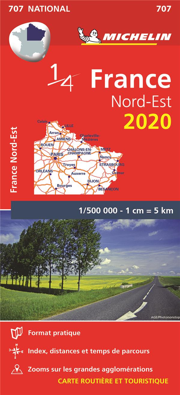 CARTE NATIONALE FRANCE - T8060 - CN 707 FRANCE NORD-EST 2020