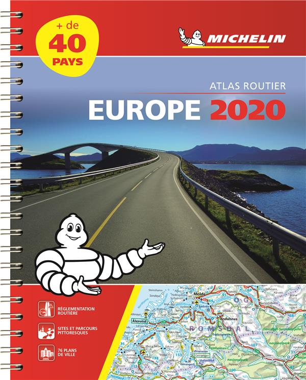 ATLAS EUROPE 2020 - ATLAS ROUTIER ET TOURISTIQUE (A4-SPIRALE)