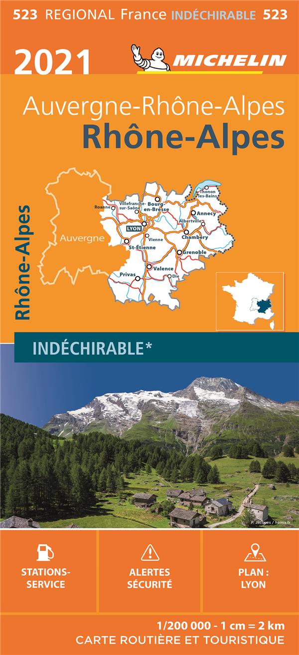 CARTE REGIONALE RHONE-ALPES 2021