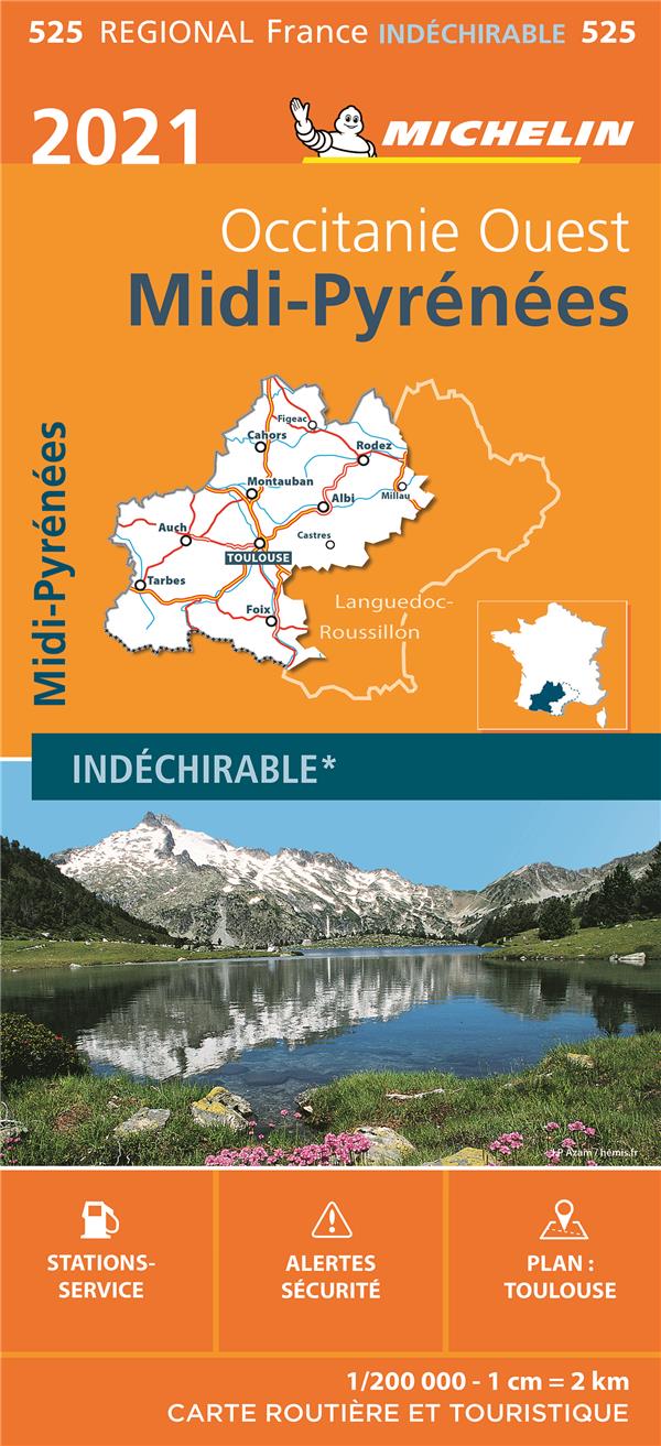 CARTE REGIONALE MIDI-PYRENEES 2021