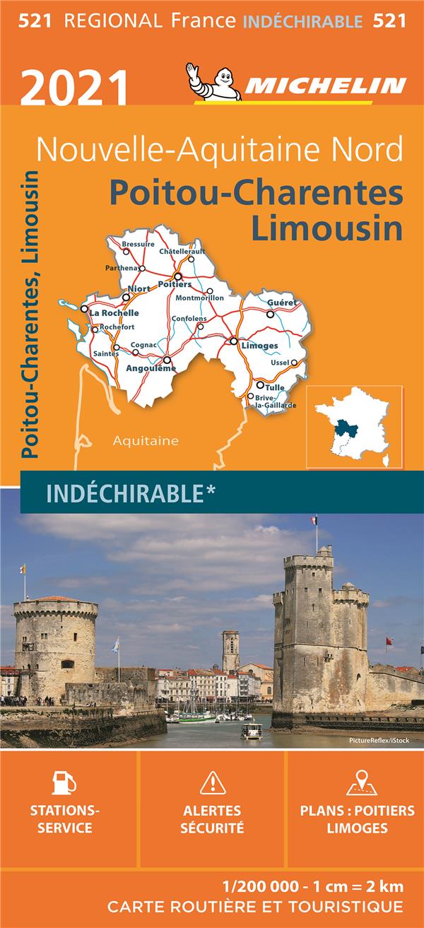 CARTE REGIONALE POITOU-CHARENTES-LIMOUSIN 2021