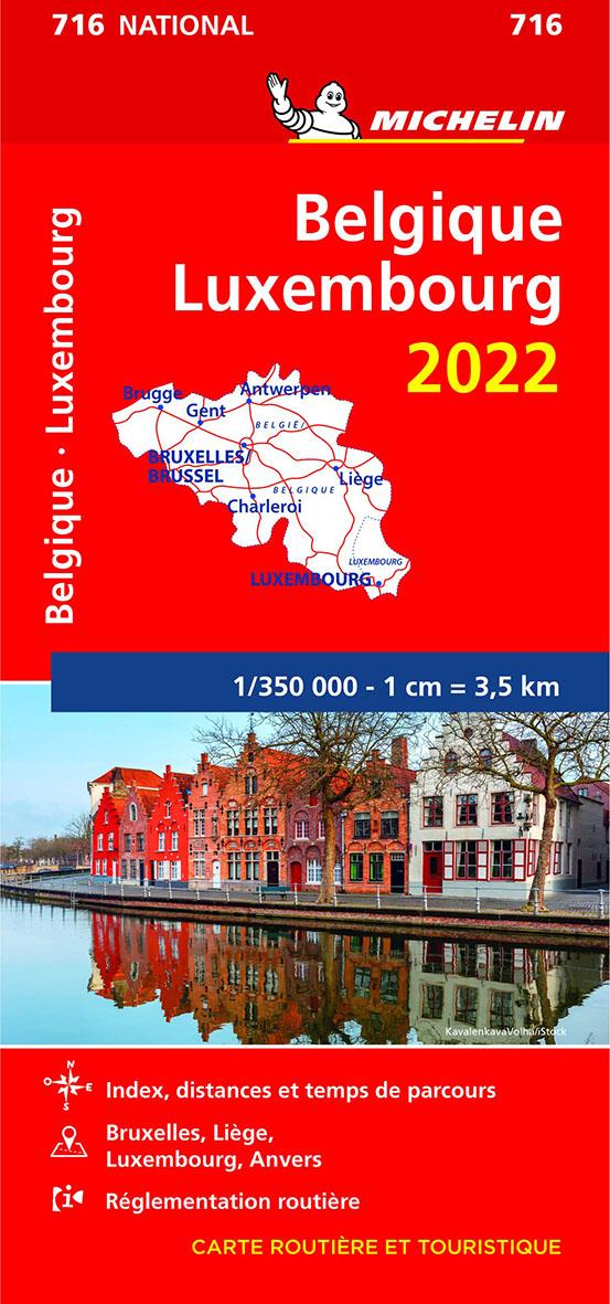 CARTE NATIONALE BELGIQUE, LUXEMBOURG 2022