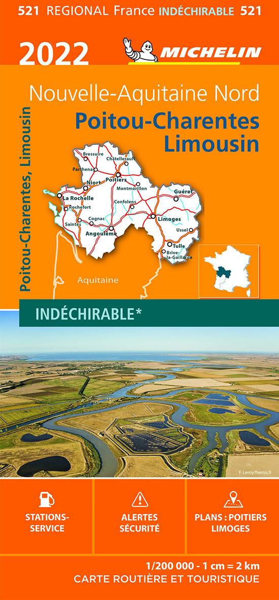 CARTE REGIONALE POITOU-CHARENTES-LIMOUSIN 2022