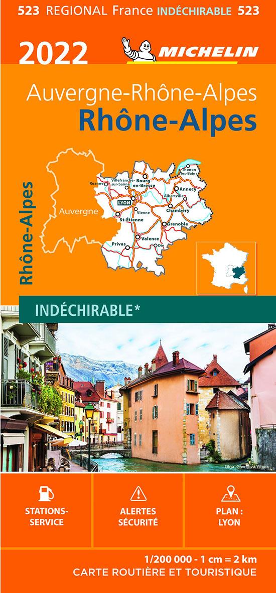 CARTE REGIONALE RHONE-ALPES 2022