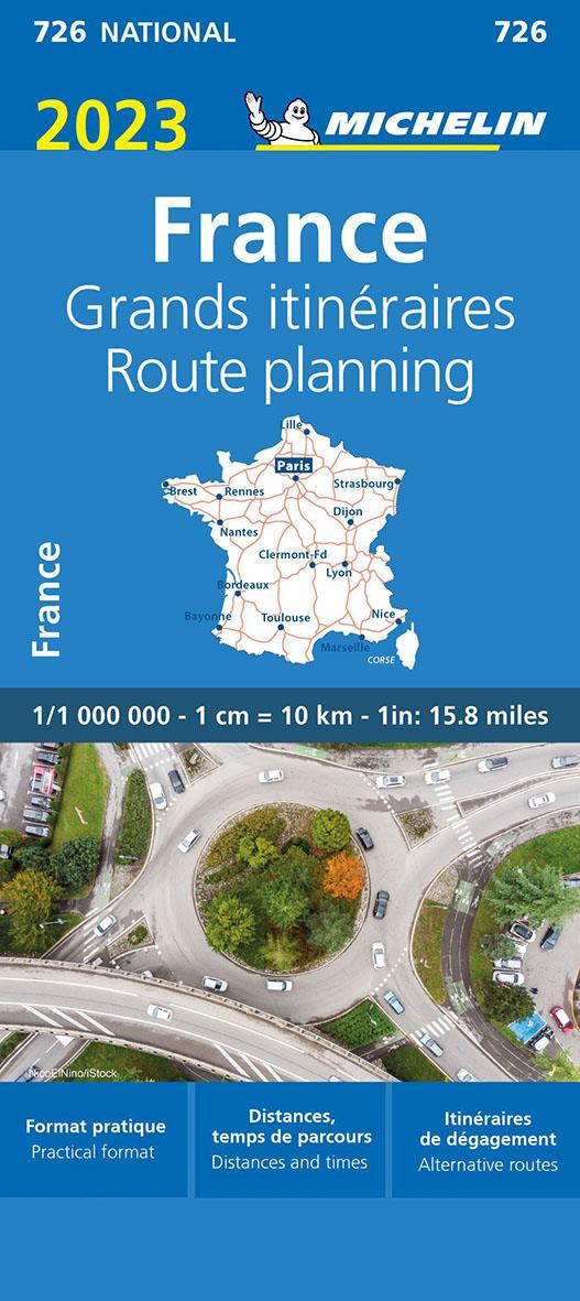 CARTE NATIONALE FRANCE GRANDS ITINERAIRES 2023