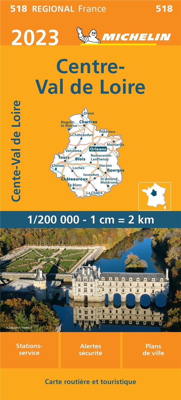 CARTE REGIONALE CENTRE - VAL DE LOIRE 2023