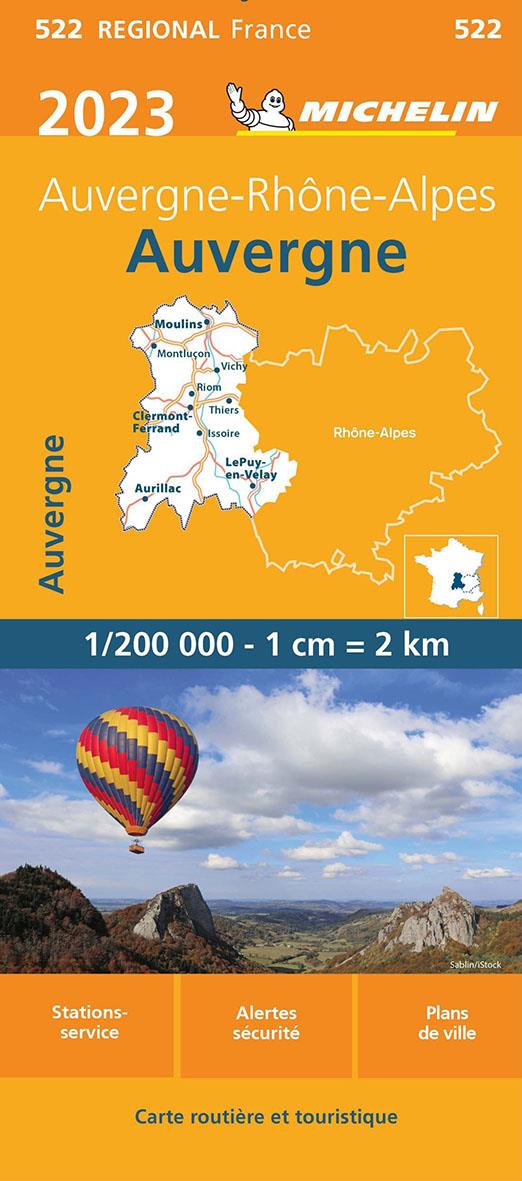 CARTE REGIONALE AUVERGNE 2023