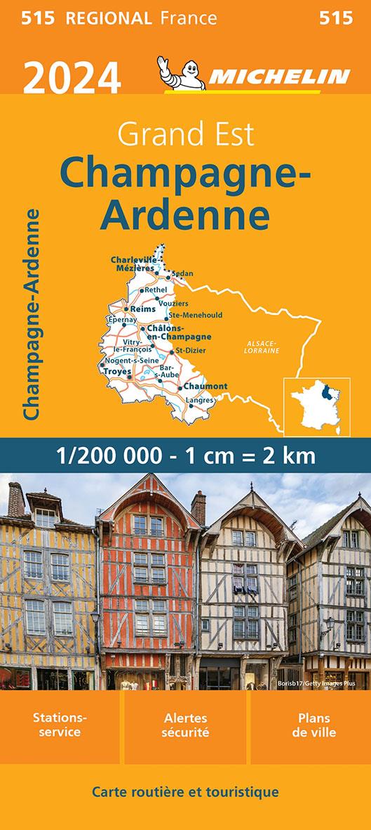 CARTE REGIONALE CHAMPAGNE-ARDENNE 2024