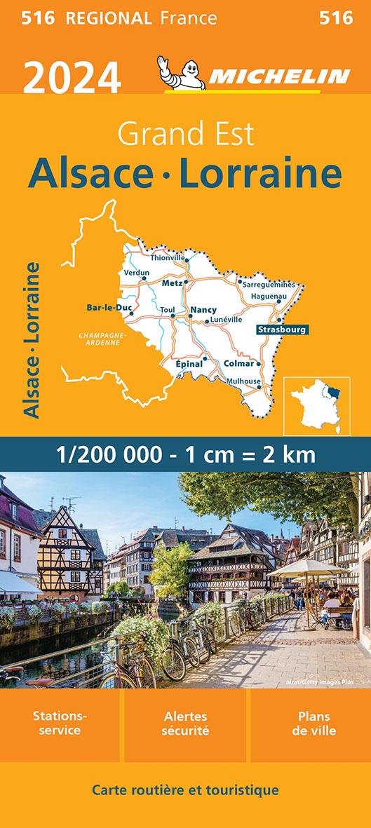 CARTE REGIONALE ALSACE, LORRAINE 2024