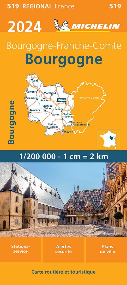 CARTE REGIONALE BOURGOGNE 2024