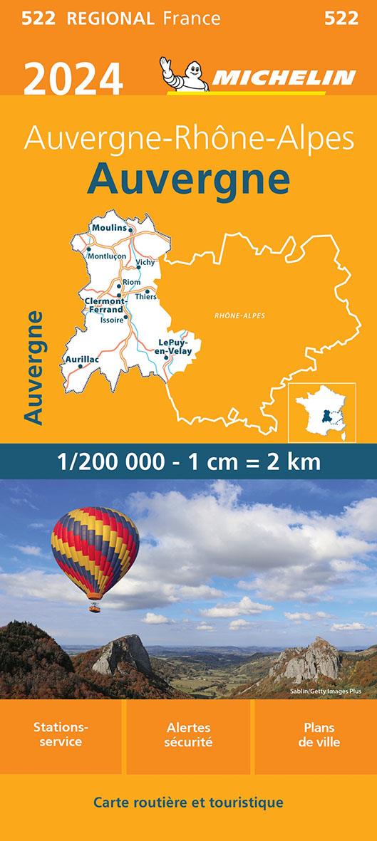 CARTE REGIONALE AUVERGNE 2024