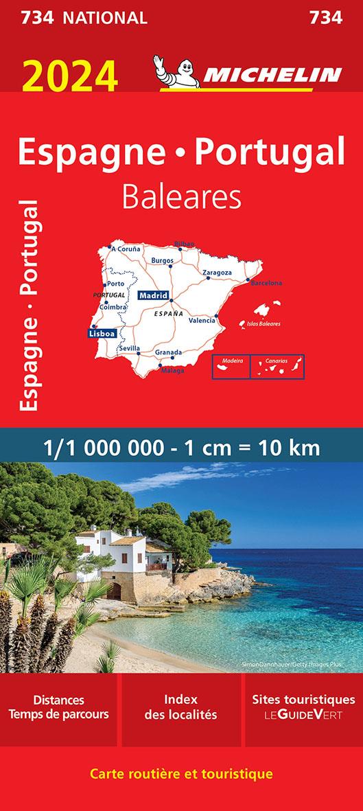 CARTE NATIONALE ESPAGNE, PORTUGAL 2024