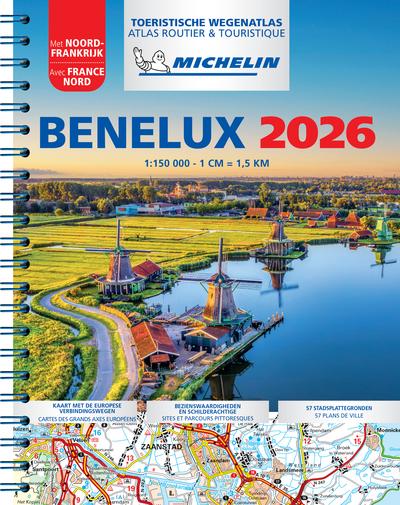 ATLAS BENELUX 2026 - ATLAS ROUTIER ET TOURISTIQUE (A4-SPIRALE)