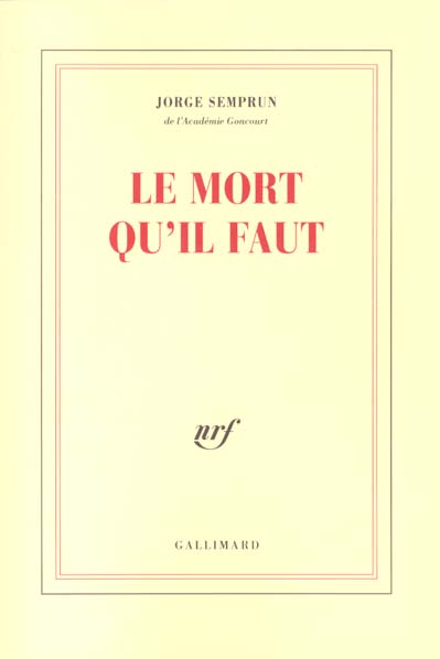 LE MORT QU'IL FAUT