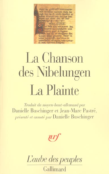 LA CHANSON DES NIBELUNGEN - LA PLAINTE