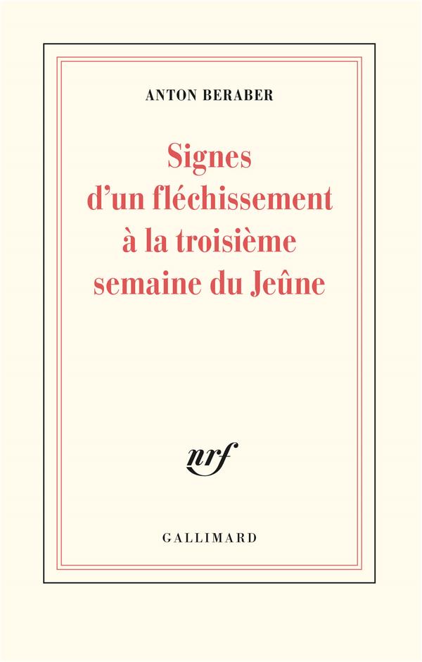 SIGNES D'UN FLECHISSEMENT A LA TROISIEME SEMAINE DU JEUNE