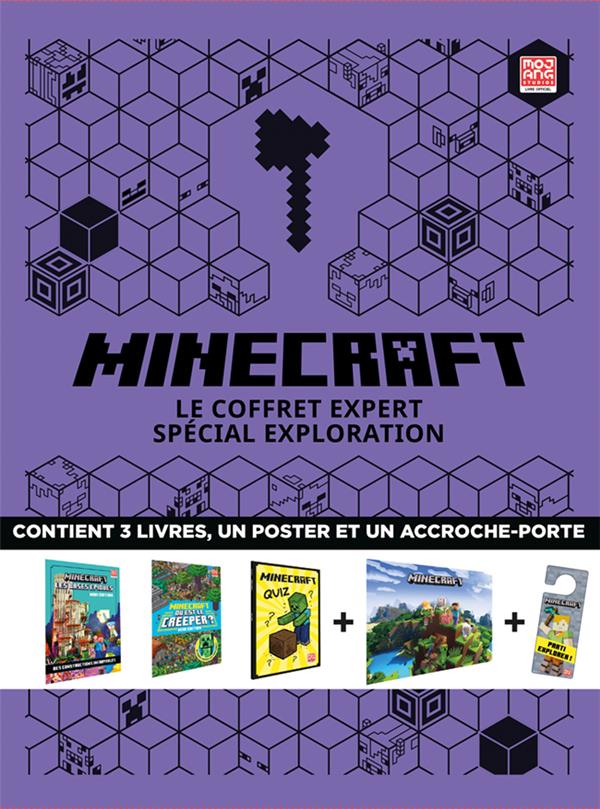 MINECRAFT - LE COFFRET EXPERT SPECIAL EXPLORATION - TROIS LIVRES, UN POSTER ET UN ACCROCHE-PORTE