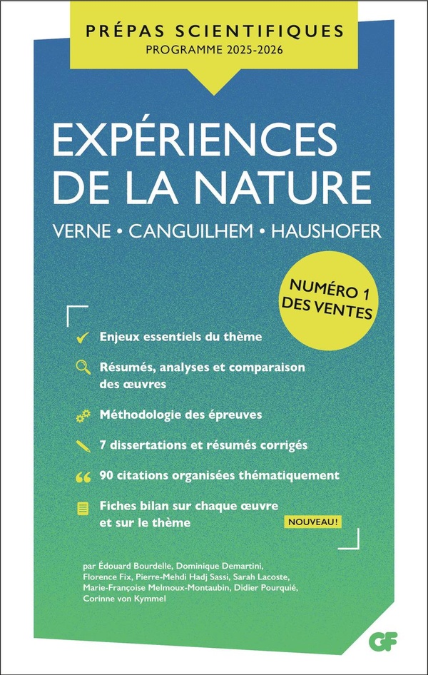 EXPERIENCES DE LA NATURE - PREPAS SCIENTIFIQUES 2026 - VERNE - CANGUILHEM - HAUSHOFER