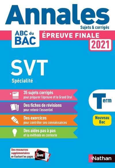 ANNALES BAC 2021 SVT TERM - CORRIGE