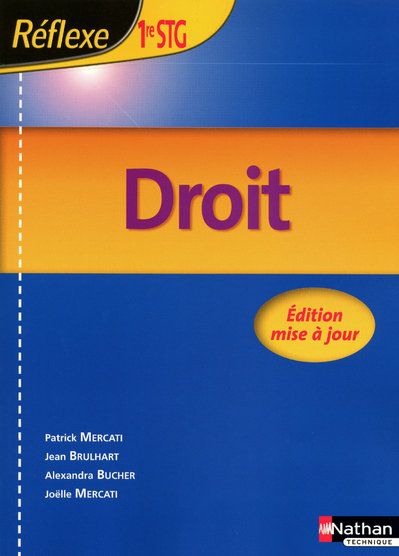 DROIT 1ERE STG (POCHETTE REFLEXE) - ELEVE - 2009
