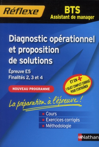 DIAGNOSTIC OPERATIONNEL ET PROPOSITION DE SOLUTIONS BTS ASSIST DE MANAGER - MEMO REFLEXE N97 2011
