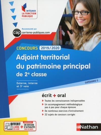 CONCOURS ADJOINT TERRITORIAL DU PATRIMOINE PRINCIPAL DE 2EME CLASSE 2019-2020 - N 41( IFP) - 2018
