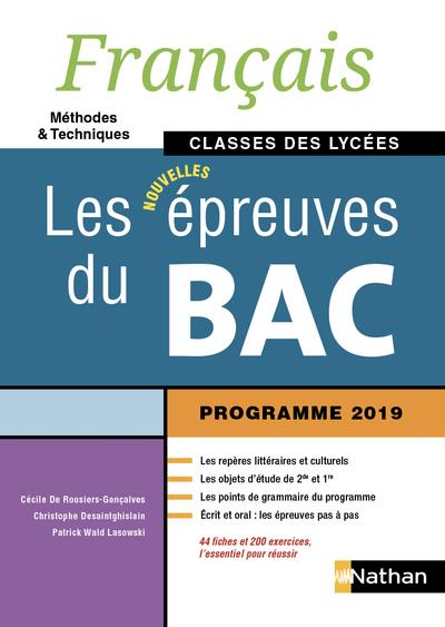 FRANCAIS - LES EPREUVES DU BAC - CLASSES DES LYCEES (FRANCAIS M ET T) - ELEVE - 2019