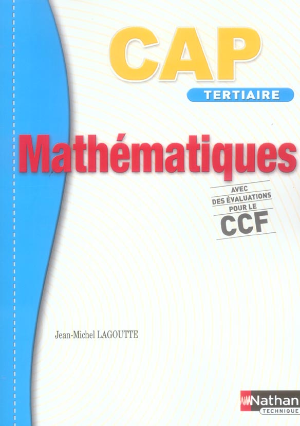 MATHEMATIQUES CAP TERTIAIRES POCHETTE DE L'ELEVE
