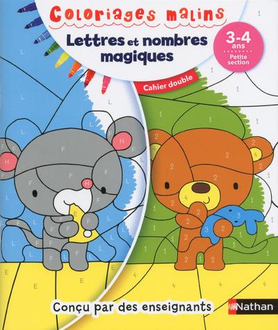 COLORIAGES MALINS DUO LETTRES ET NOMBRES MAGIQUES PS