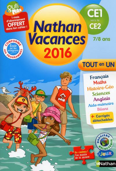 CAHIER DE VACANCES 2016 PRIMAIRE CE1 VERS CE2 7/8 ANS