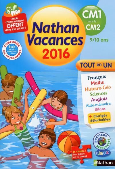 CAHIER DE VACANCES 2016 PRIMAIRE CM1 VERS CM2 9/10 ANS