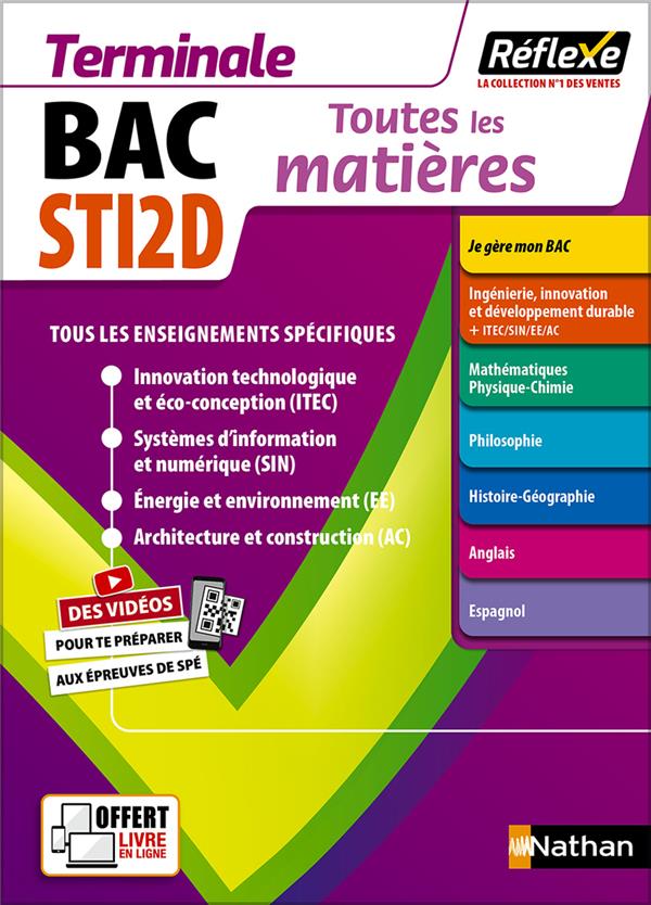 TOUTES LES MATIERES BAC STI2D TERMINALE - REFLEXE N  22