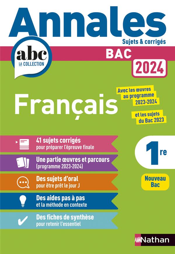 ANNALES BAC FRANCAIS 2024