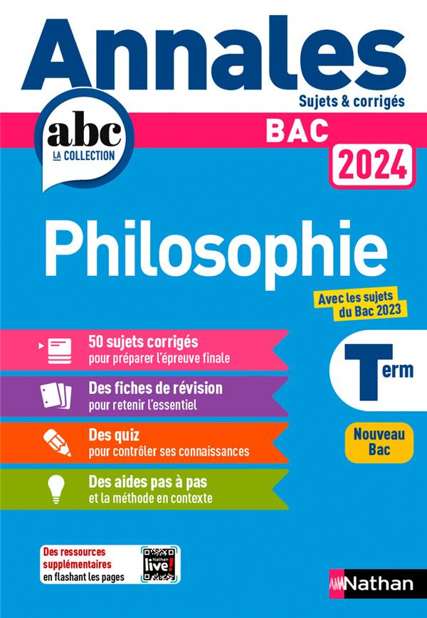 ANNALES BAC PHILOSOPHIE 2024