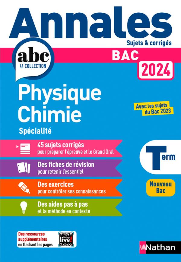 ANNALES BAC PHYSIQUE CHIMIE TERM. 2024 - CORRIGE