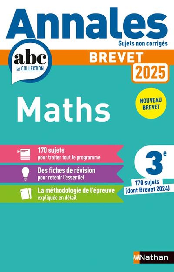 ANNALES BREVET MATHS 2025 - NC