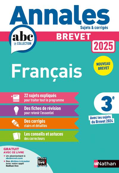 ANNALES BREVET FRANCAIS 2025 - CORRIGE