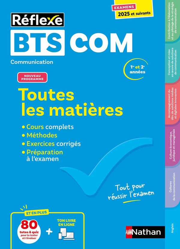 TOUTES LES MATIERES BTS COMMUNICATION - REFLEXE N  16 - 2024-2025