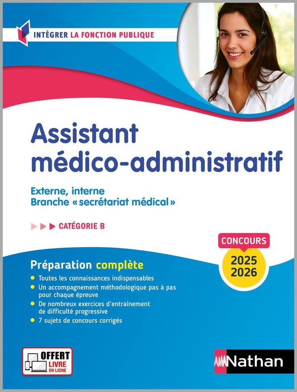 CONCOURS ASSISTANT MEDICO-ADMINISTRATIF - CATEGORIE B - 2024-2025