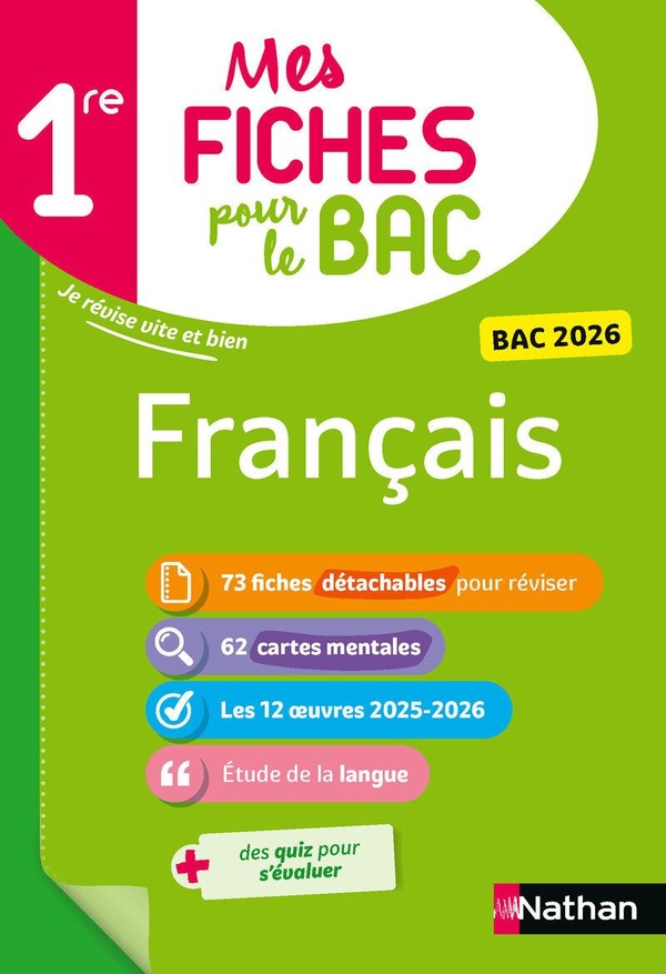 MES FICHES POUR LE BAC 1RE FRANCAIS