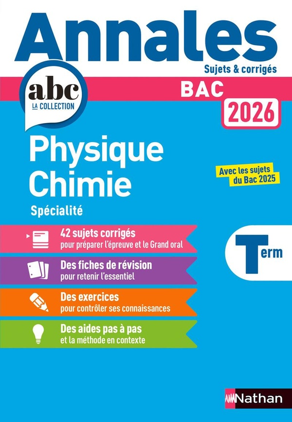 ANNALES BAC PHYSIQUE CHIMIE TERM. 2026 - CORRIGE