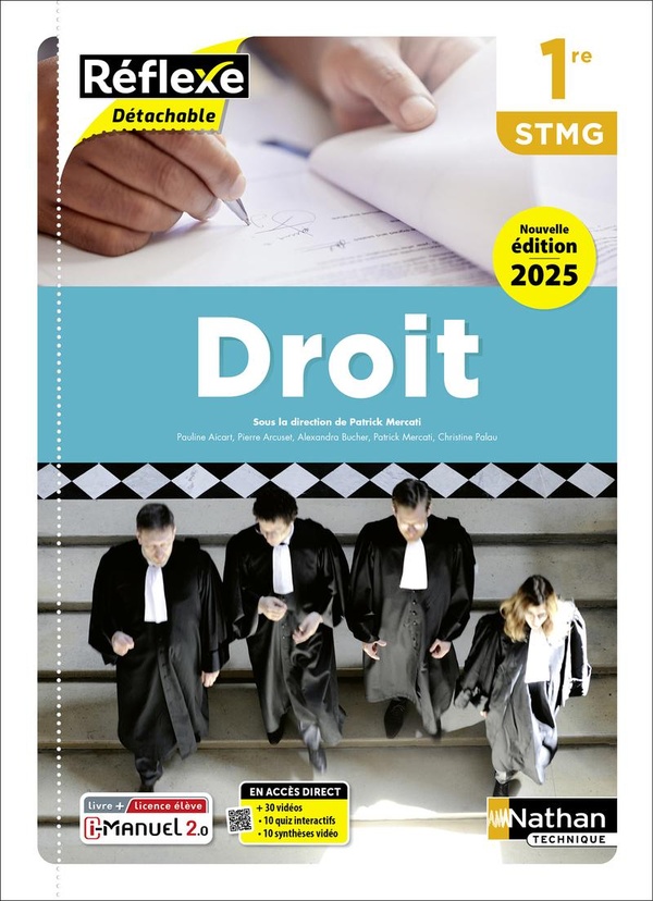 DROIT - 1RE STMG - COLL. REFLEXE - ED. 2025 - LIVRE + LICENCE