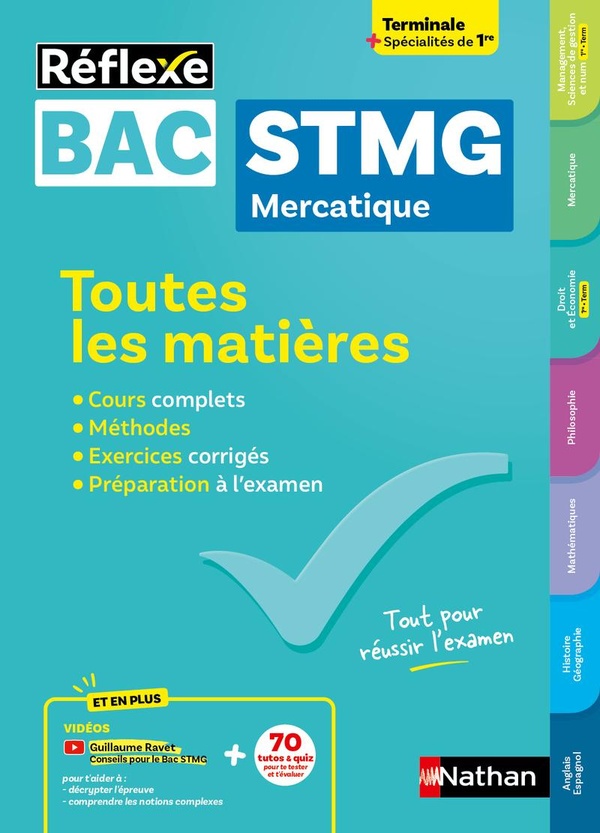 TOUTES LES MATIERES BAC STMG - SPECIALITE MERCATIQUE TLE + SPECIALITES DE 1RE REFLEXE N  4
