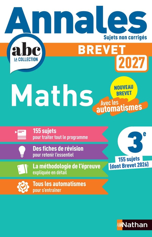 ANNALES BREVET MATHS 2027 - NC
