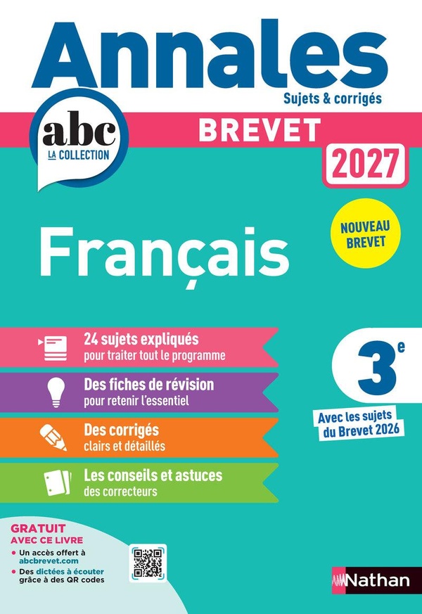 ANNALES BREVET FRANCAIS 2027 - CORRIGE
